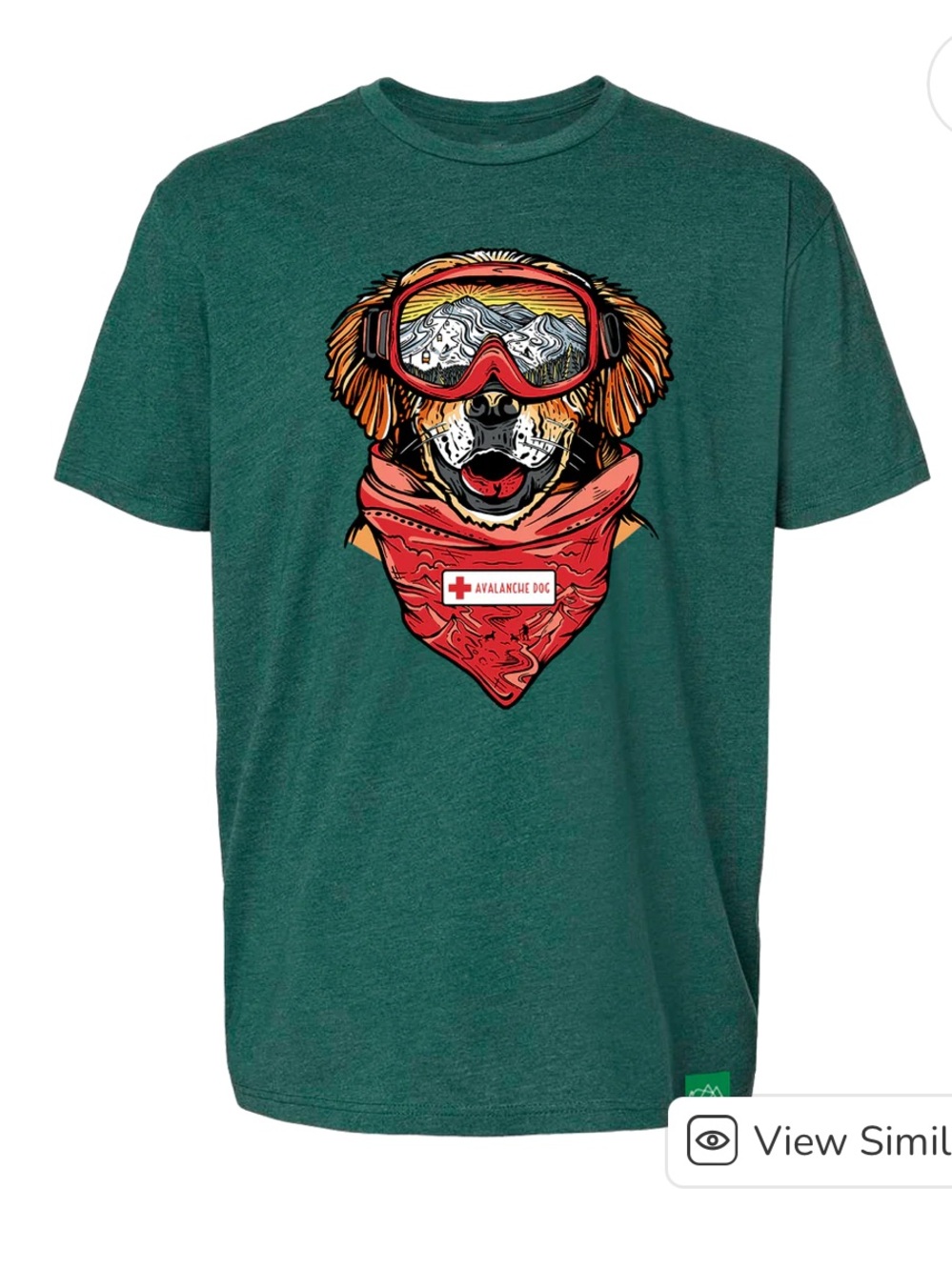 Wild Tribute Maximus the Avalanche Dog T-Shirt (Forest Green)